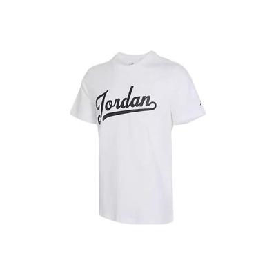 T-shirt a Maniche Corte con Stampa di Lettere Traspirante Girocollo Uomo Top Bianco FN5959-100