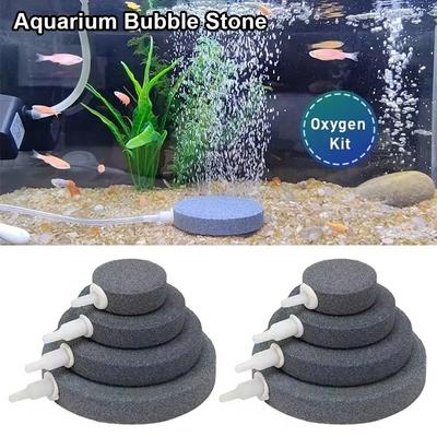 1 Stück runder Aquarien-Blasenstein Praktische Hydroponik-Sauerstoffplatte Fischbehälter Aquarium Zubehör