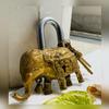 Elefant Handgefertigtes Messing Vorhängeschloss: Ein wunderschönes antikes Design für Heimdekoration und mehr.