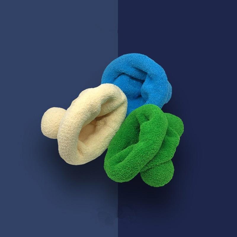 Adult Cartoon Bear Ear Shape Polyester Bucket Hat Fluffy Winter Warmer Plush Fisherman Cap Winter Gifts for Girlfriend