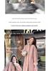 Women's Pink Elegant Long Lambswool Coat - 2025 Korean Style Autumn/Winter Slimming Jacket