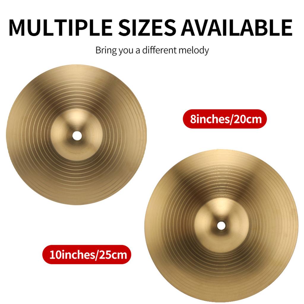 Copper Cymbal Percussion Instrument High Pitched Hanging Ding Ding Cymbal Band Drum Accessories Musical Cymbals Set
