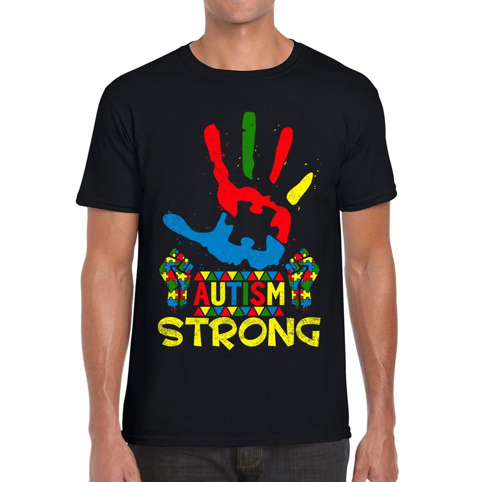 Autism Awareness Strong Motivational Unisex Mens T Shirt Womens Tops Tees S