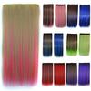 Mixed Color Clip In Straight Long Hair Extension Cosplay Party Women Hairpiece