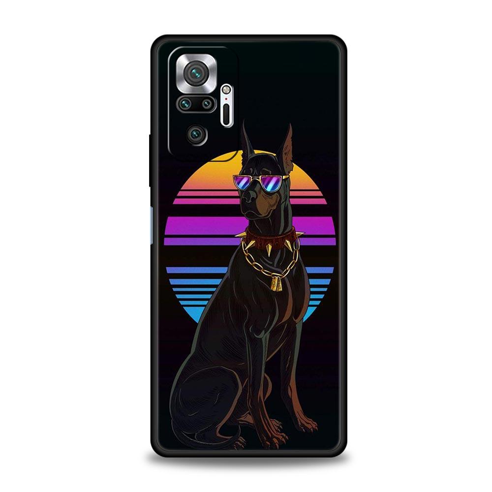 Doberman Dog Phone Case Cover for Redmi 14C 10C Note 15 14 13 12 10 11 K40 Pro Plus 5G Soft TPU Shockproof Shell Funda Capas Bag