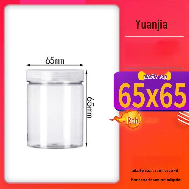 Bocaux hermétiques transparents en PET à large ouverture pour le stockage du thé et des noix