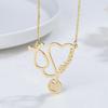 Collane con Nome Personalizzato Gioielli in Acciaio Inossidabile Personalizzate Placcatura Oro Ciondolo Stetoscopio Collane con Targhetta Nome Donna Regalo per Medico alla Fiera alla Moda