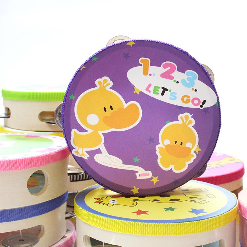 Wooden Tambourine for Early Childhood Music and Dance