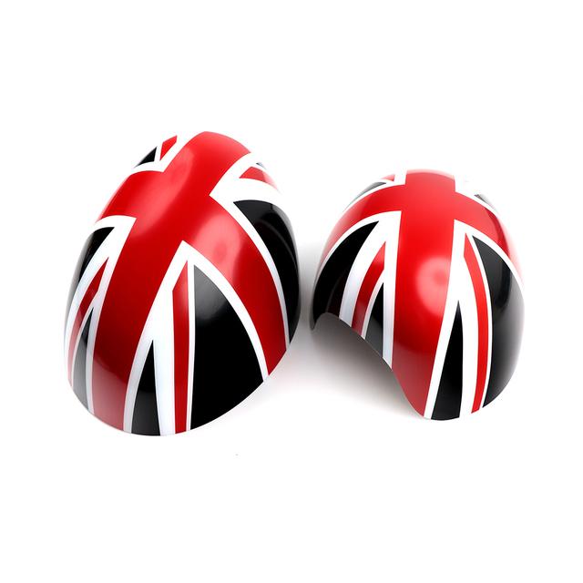 For Mini Cooper One S JCW F54 F55 F56 F57 F60 Before July  The Black Flag Car Outside Rear View Mirror Covers Stickers