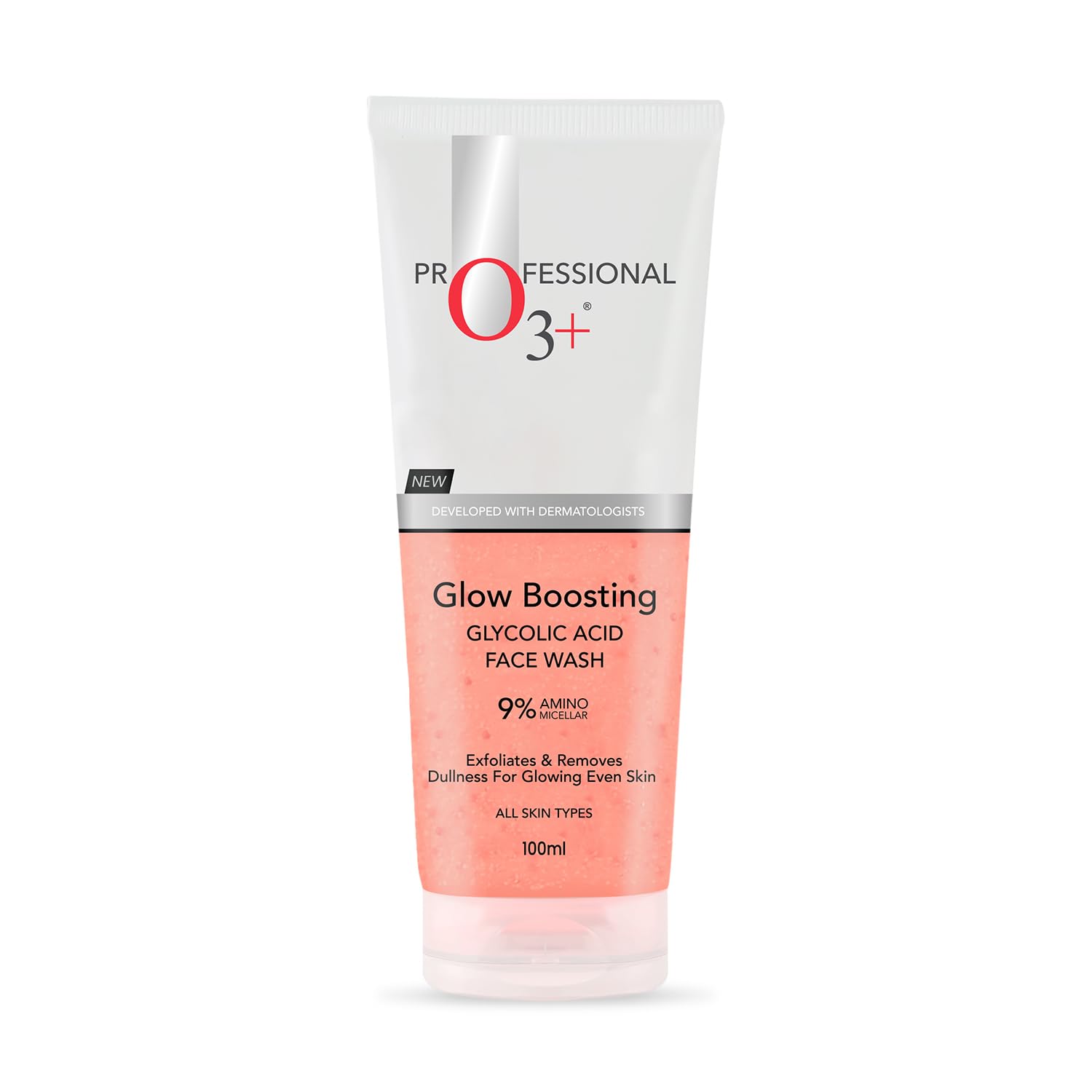 

O3+ Glow Boosting Face Wash With Glycolic Acid For Exfoliation And Radiant Skin Care For All Skin Types 100 ml
