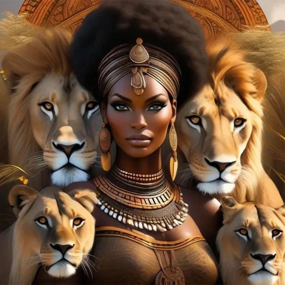 5D DIY African Women Diamond Painting Mosaic Sale Full Square Round Diamond Painting DIY Embroidery Picture Of Rhinestones