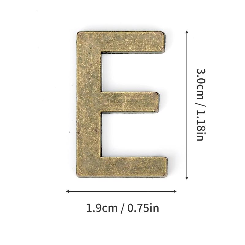 1Pcs Metal Self Adhesive House Number English Alphabet Letters for Apartment Room Door Plate Table Mailbox Number Stickers 3*2cm
