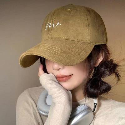 Casquette de baseball brodée coréenne pour hommes et femmes, couleur douce, visière réglable, chapeau à visière pour sports de plein air, protection solaire, casquette hip-hop unisexe