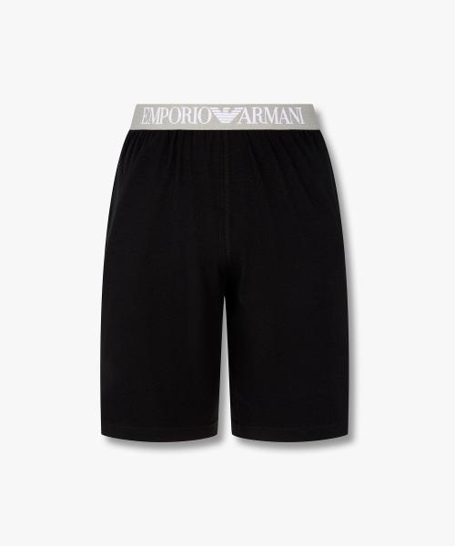 

[Emporio Armani Underwear] Мужские большие жаккардовые шорты для отдыха с полным логотипом 0816131023 [Отправка из Кореи] 100% Оригинал Black - S