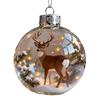 3D Zvířecí Vánoční Dekorace Průhledná Plastová Vánoční Koule Závěsné Ozdoby s Třpytivými Hvězdnými Akcenty pro Zimní Svátky Dekorace na Stromek