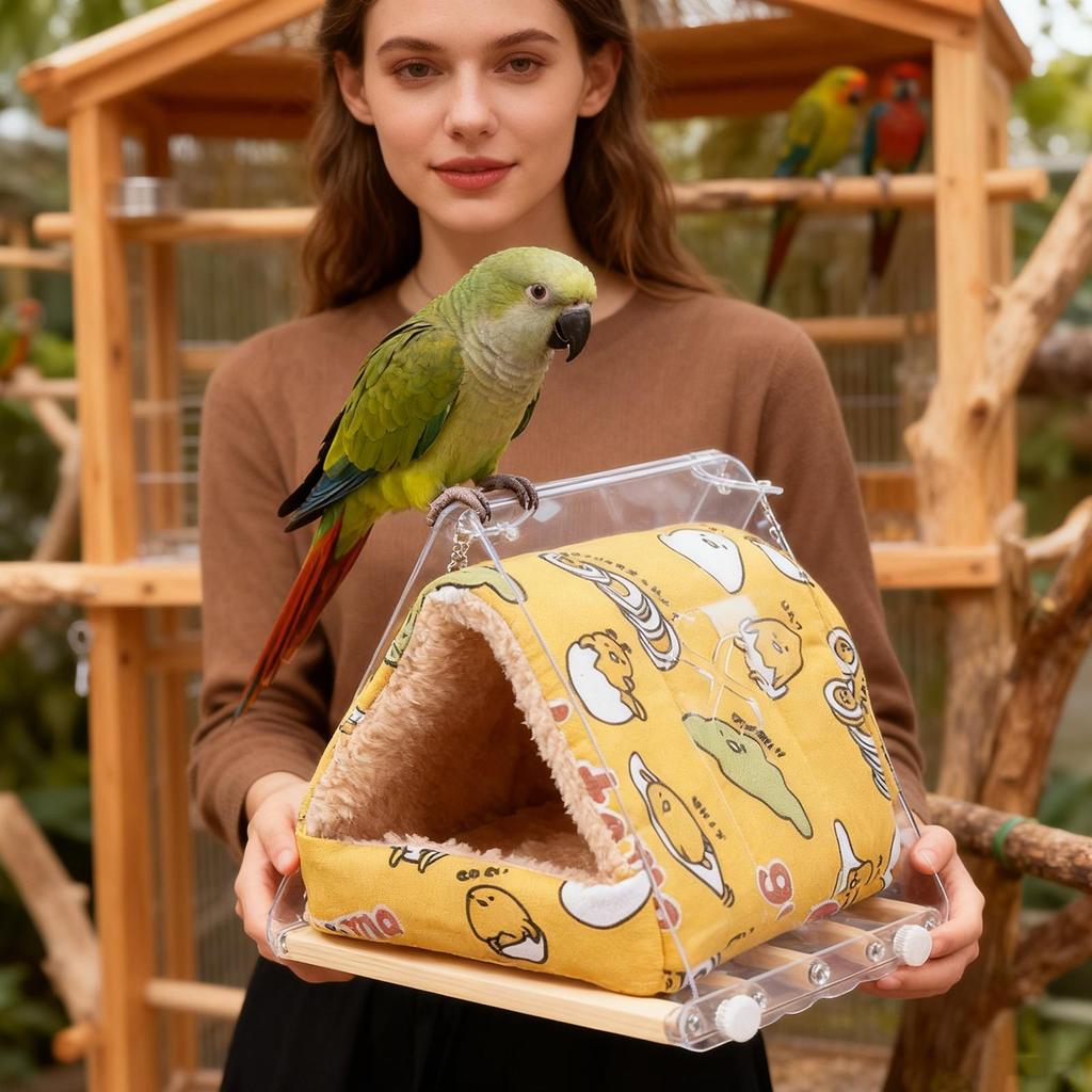 Bird Bed For Cage Warm Hangable Perch Toy Parakeet Nest For Parakeet Conure Cockatiel Canary Bunny Guinea Chinchilla Lovebird