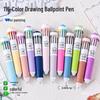 10-Color Stackable Ballpoint Pen Set – Press-Type, Multi-Functional Pens for Drawing & Journaling for Elementary Students