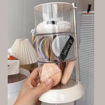 Rotating Dust-Proof Makeup Sponge Holder - Multi-Layer Breathable Powder Puff Storage Box
