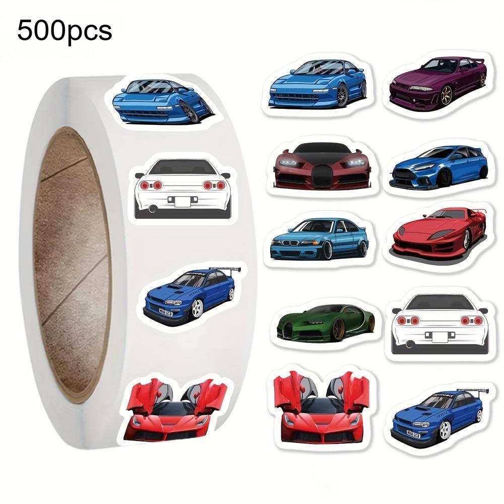 500pcs/roll Cars Reward Stickers PVC Decals Cartoon Encouragement Stickers Scrapbooking Label Decoration School Office Supplies