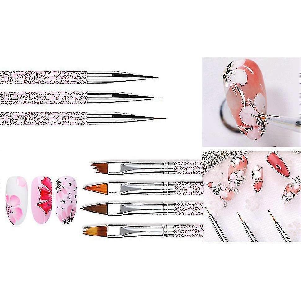 Nail Brush Set 10 Pieces For Art, Brushes Manicure And Accessories