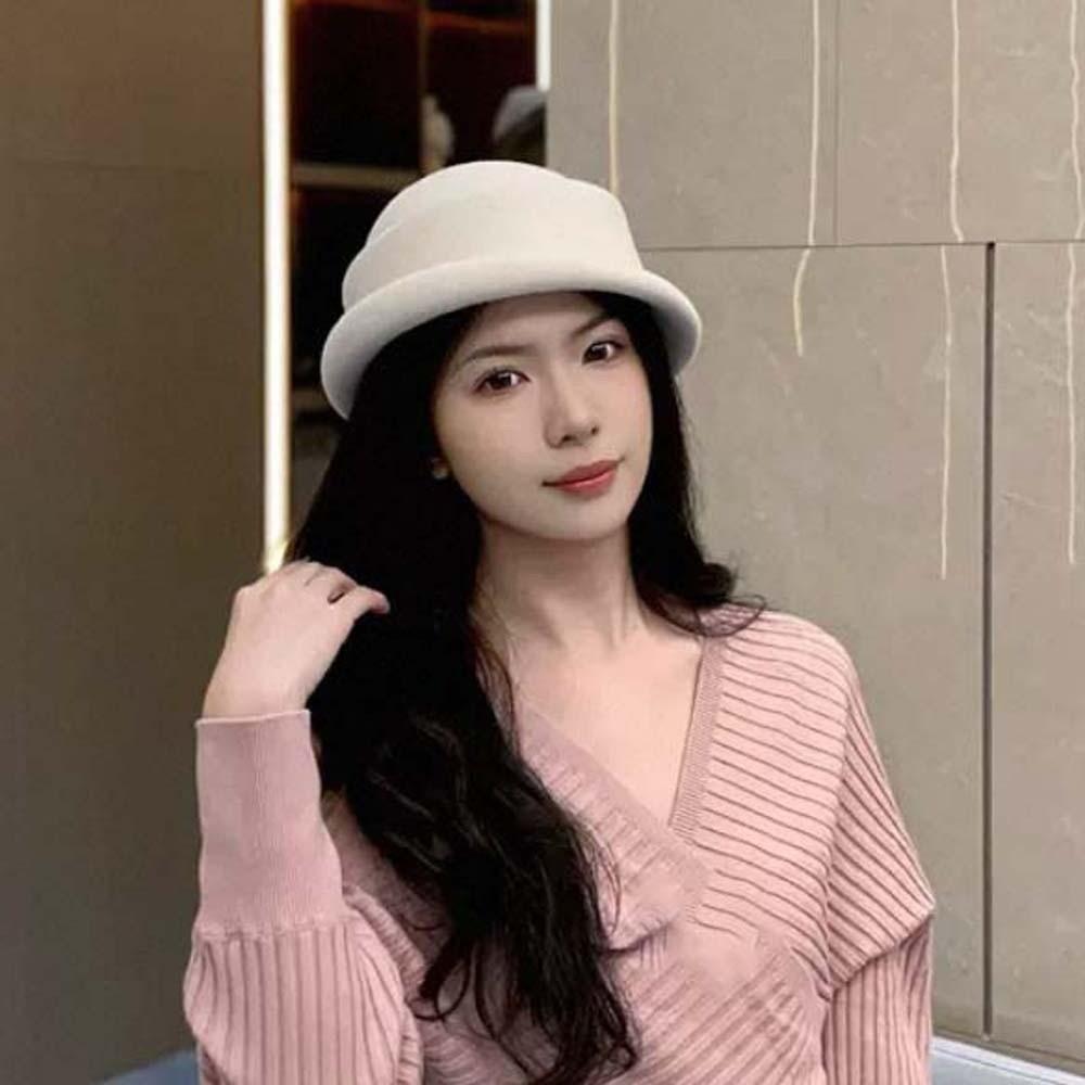 Britischer Zylinder im Vintage-Look Baskenmütze Wollener formeller Hut Wollene Krempe Kappe Maskerade-Party