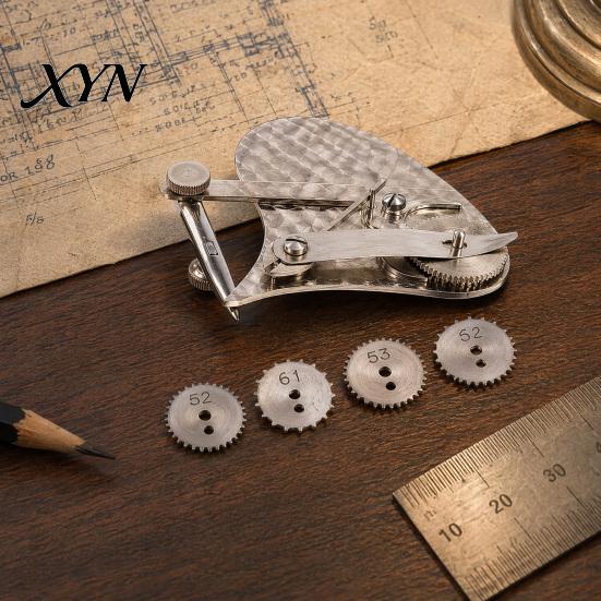 Punktstift-Set Vintage Präzisions-Punktier-Set, Austauschbares Rollrad für rutschfesten Griff, Gestrichelte Linien, Zweimodus-Kratzer-Zeichenwerkzeug, Architekt