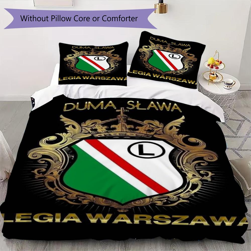 

Legia Warsaw Pattern Bedding uilt Set uilt Cover Pillowcase Home Decoration Birthday Gift (1 * duvet cover + 2 * pillowcase without core)68 250x220cm