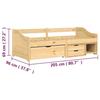 VidaXL Daybed with 3 Drawers IRUN 90x200 Cm Solid Pine Wood 3185213