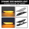 For Porsche Cayenne 958 92A 2010-2014 Clear & Smoked Lens LED Side Marker Lamp Dynamic Amber Turn Signal Blinker Indicator Light