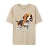 Unisex TShirt Beagle Low Poly Tshirt HuUnisex Friend Dog Printed Tshirt Camisas Basicas Hombre Grpahic Tee