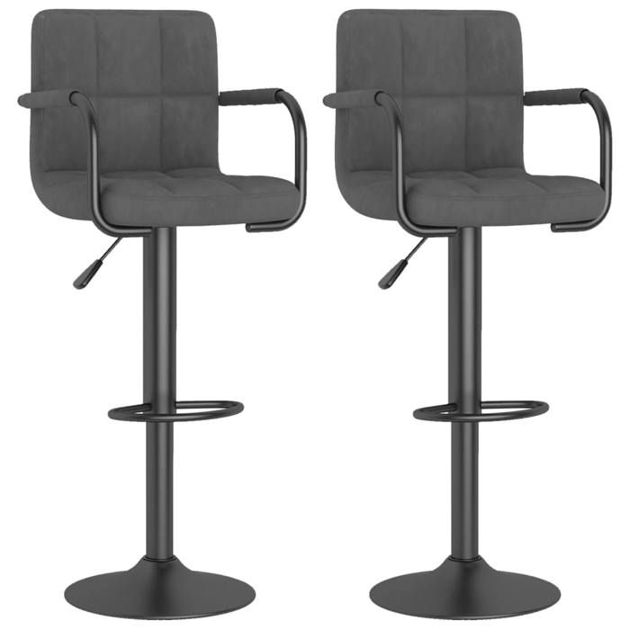 VidaXL Lot de 2 Tabourets de Bar, Chaise de Pub, Siège de Bistrot, Meuble de Salle à Manger Cuisine Salon Maison Intérieur, 334660