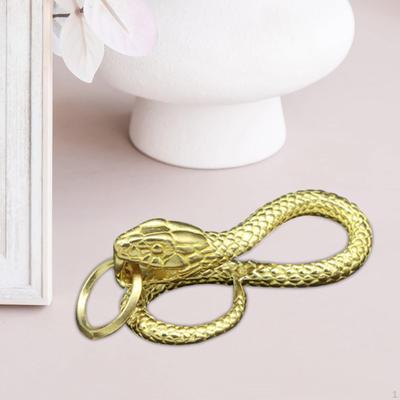 Brass Snake Keychains Animal Pendant Key Rings for Necklace Jewelry Making