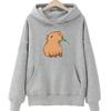 Zabawna bluza z kapturem z nadrukiem kapibary kobiety/mężczyźni Kawaii Cartoon topy bluza dla dziewczynek Unisex moda Harajuku graficzne swetry z kapturem