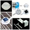 4PC Outdoor Solar Eaves Light 3 LED Solar Fence Lights Outdoor Waterproof Stair Lamp for Railing Wall Decks Garden Yard Lighting