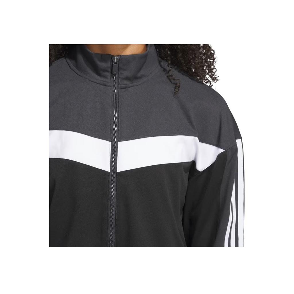 Adidas Ultimate365 Twistknit Jacket Golf Comfortable Color Block Long Sleeve Retro Sports Stand Collar Jacket Women Jacket Black IM5584