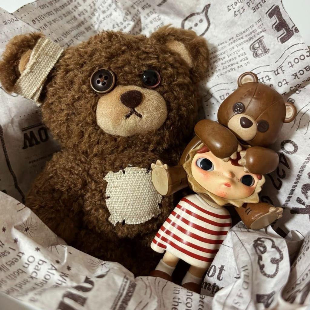 Sixth Generation Shelter Series Teddy Bear Creative Figurine Trendy Toy Ornament Gift