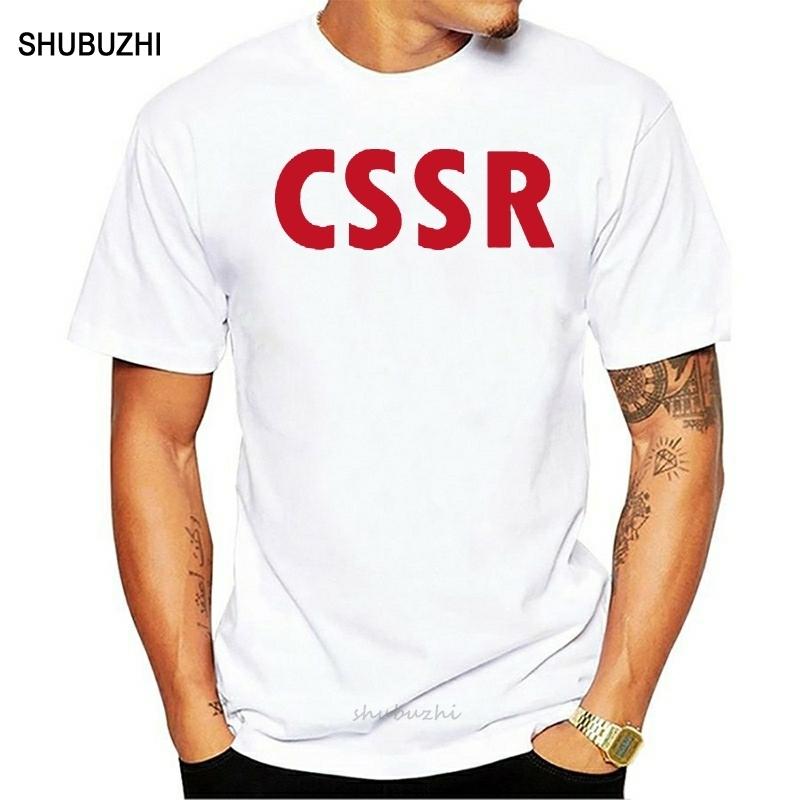 Vintage Funny Casual Cssr Tshirt Man Hipster Unisex Novelty Men And Women Tshirts Round Neck Short-Sleeve Tee Tops