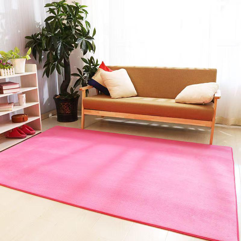 Однотонный ковер из кораллового флиса для гостиной, спальни или прикроватной зоны - Большой ковер для покрытия всей площади 40x60 CM розы красного
