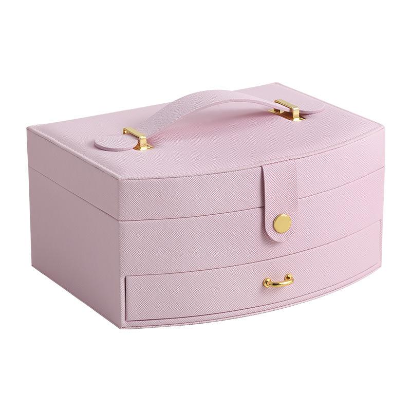 Jewelry Box Household Portable Jewelry Storage Box Large Capacity Necklace Children's Hair Accessories Flip Jewelry Storage Box Cross-border