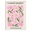 Minimalist Flower Poster Abstract Flower Market Canvas Painting Print Nordic Style Wall Art Picture for Living Room Home Decora