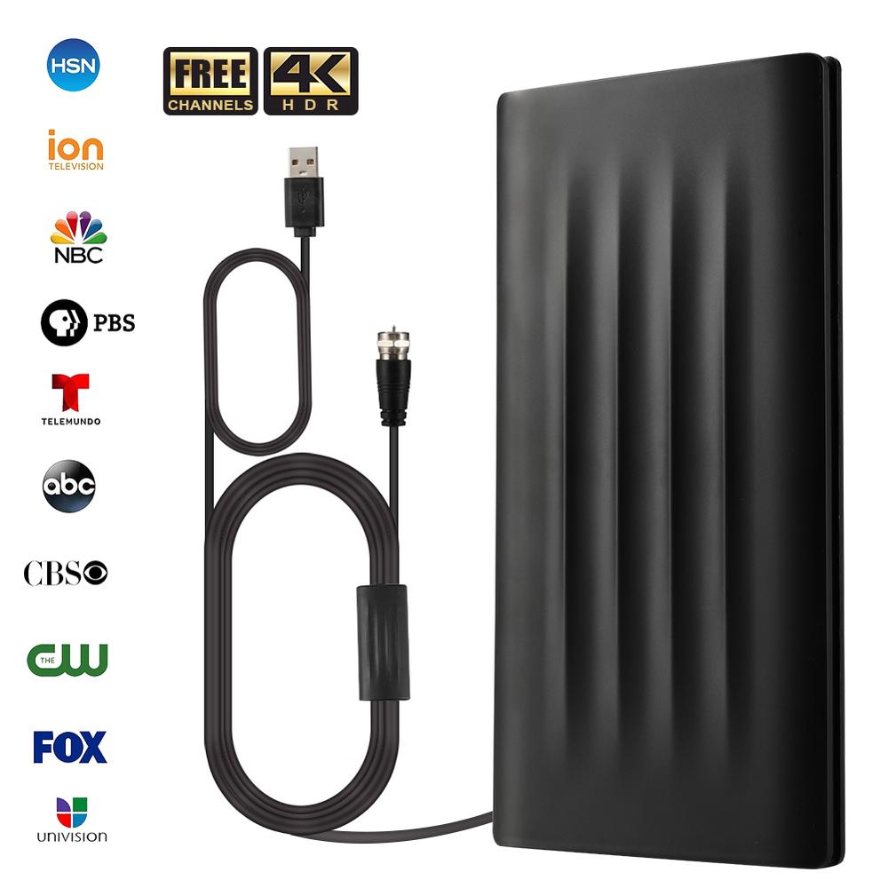 2025 Upgraded TV Antenna 780+ Mile Indoor Outdoor for Smart Digital TVs Older TVs 33ft Cable Supports 4K 1080p Amplifier Signal