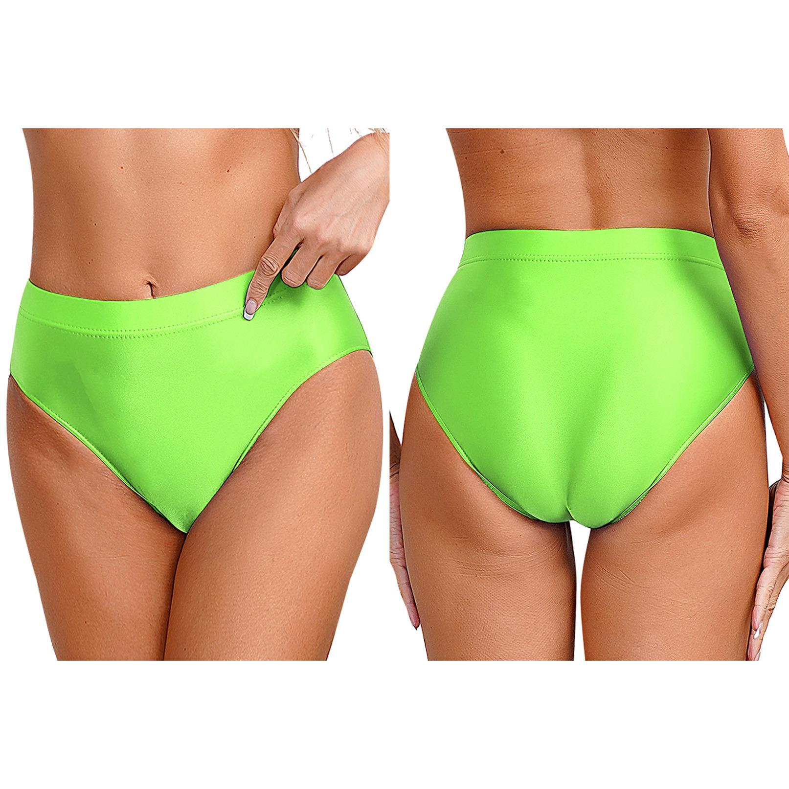 

Жіночі трусики з високою талією, суцільні стрейч-бікіні XL