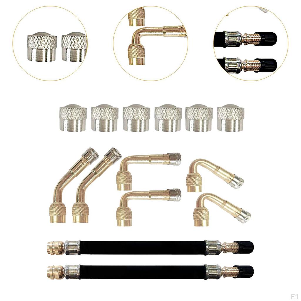 Reifenventilverlängerungs-Set Auto Stange Tragbar Gute Abdichtung Ventilverlängerungen für