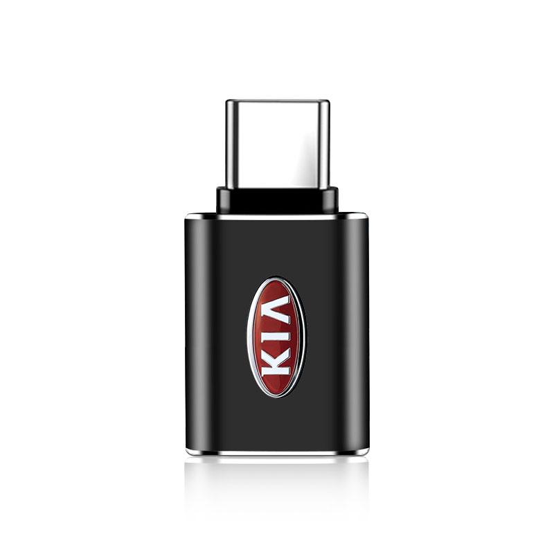 1PCS Car Usb Type C Cable Converter Charging Adapter Car Accessories For Kia Rio Ceed Sportage Cerato Soul Sorento K2 K5 Flip