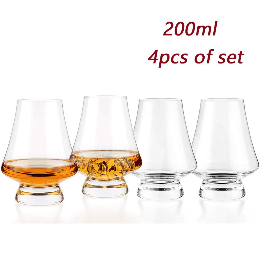 200/250ml Tasting Glasses Set Of 4pcs Lead-free Crystal Glass Whiskey Cup Smelling Wine Glasses Cocktail Glasses Bar Restaurant