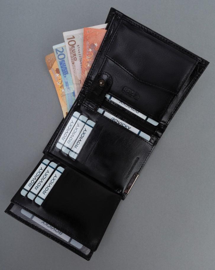 Men's Leather Wallet RM-04-BCF-BP-9519 Black