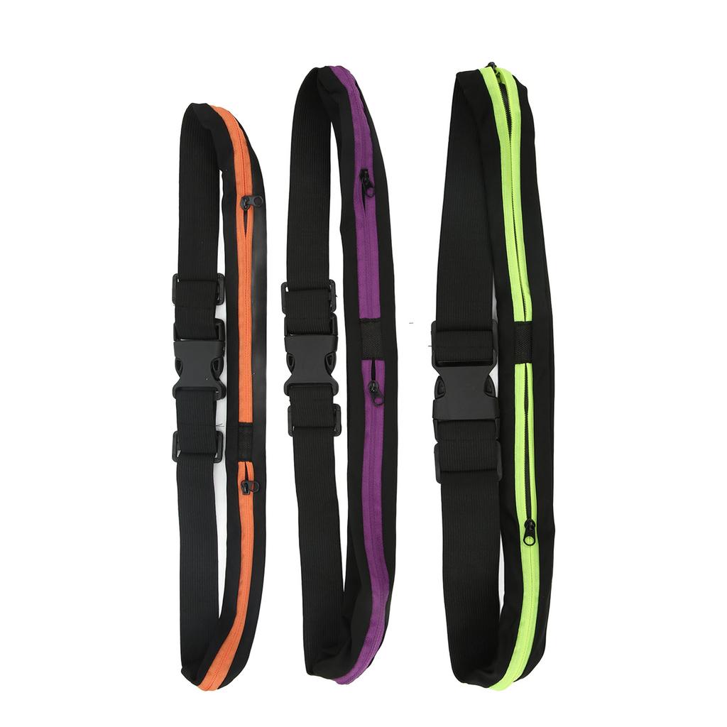 3Pcs Outdoor Sports Mini Waist Bag Anti Theft Invisible Waist Pack Double Pocket Waterproof Phone Belt Nylon Casual