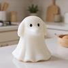 Ghost Shape Silicone Mold Halloween Candle Stencil Cute Spooky Haunted House Decor Making For Cake Decor Clay Craft Chocolate