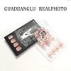 Halloween Press On Nail White French Manicure With Glittering And Bat Patterns 24 Reusable Faux Nail