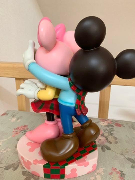 NO BOX Disney Store limited Mickey Minnie Christmas Big Figure 25cm Heart Base